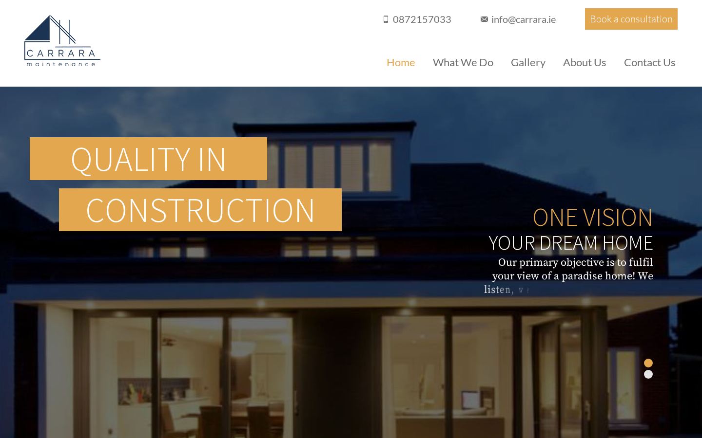 Carrara website screenshot