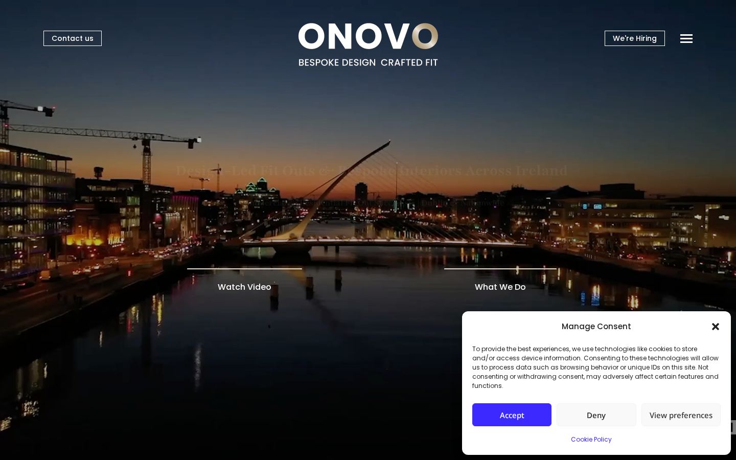 Onovo website screenshot